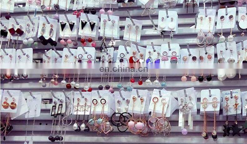 Contracted Han Guoer nail female long tassel earrings hand geometry eardrop asymmetric earrings wholesale pearl earrings