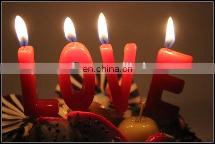 "Love" letters shaped stick valentine'day candle