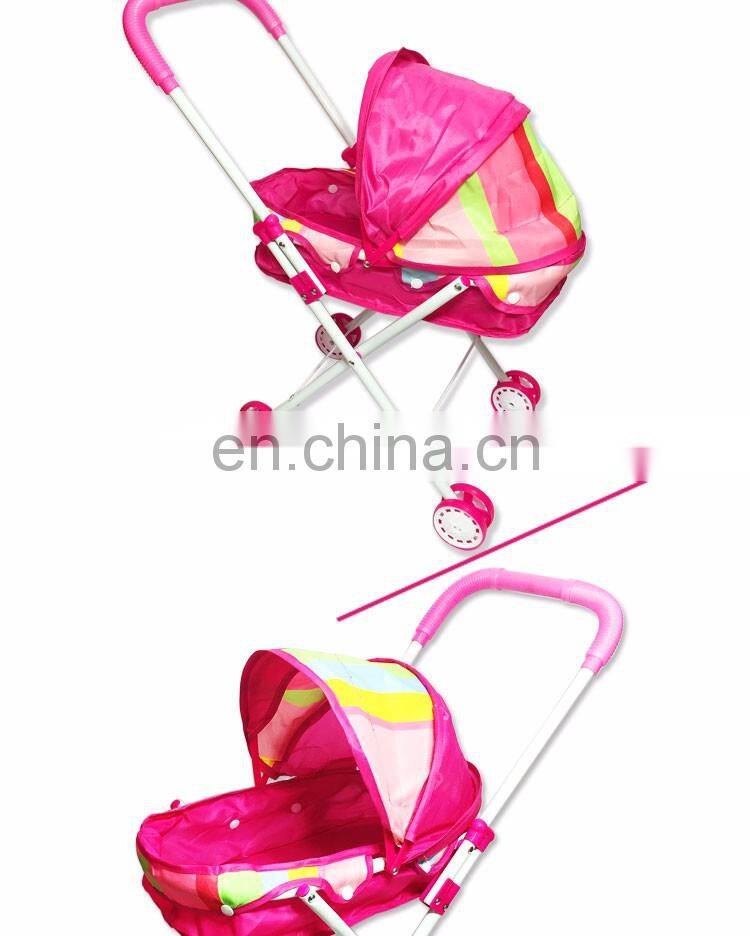 Wholesale baby doll pram stroller metal toy umbrella doll stroller
