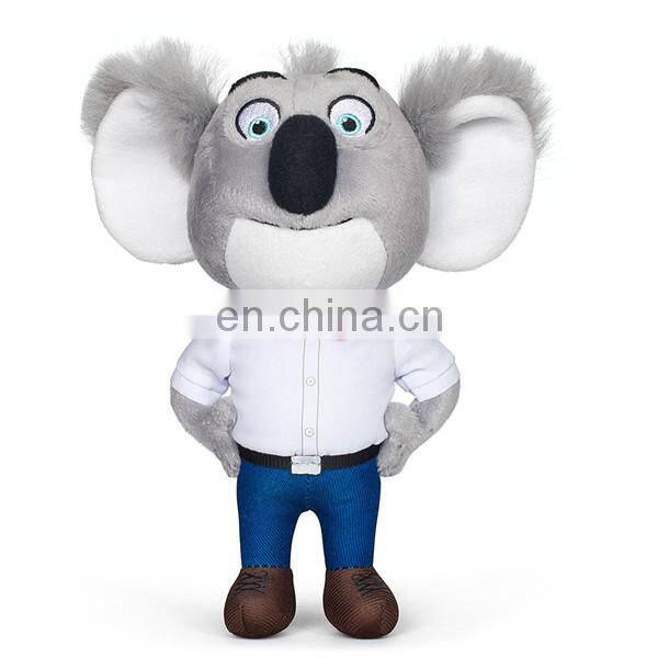 Grey Koala Bear Soft Toy With Ribbon Bowknot Cheap Wholesale Stuffed Animal Baby Koala Plush Toy
