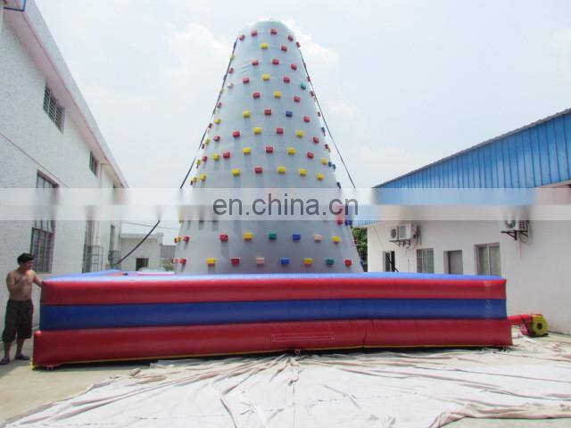 Rockwall climbing mountain/ Hot seller inflatable climbing wall from TOP/exciting outdoor sport games