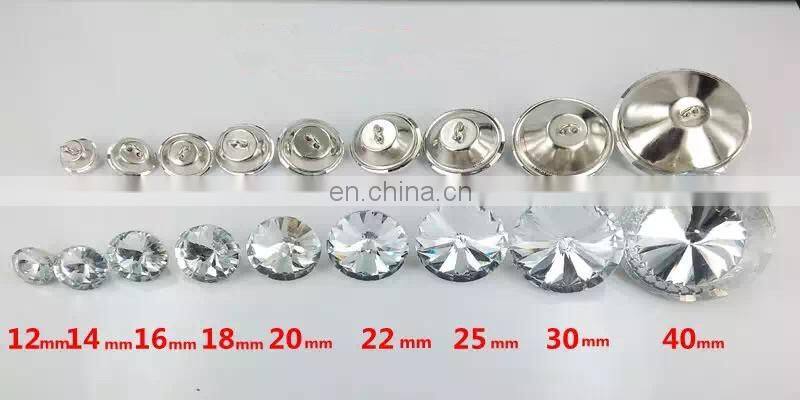 SOFA 30MM METAL Stone crystal button