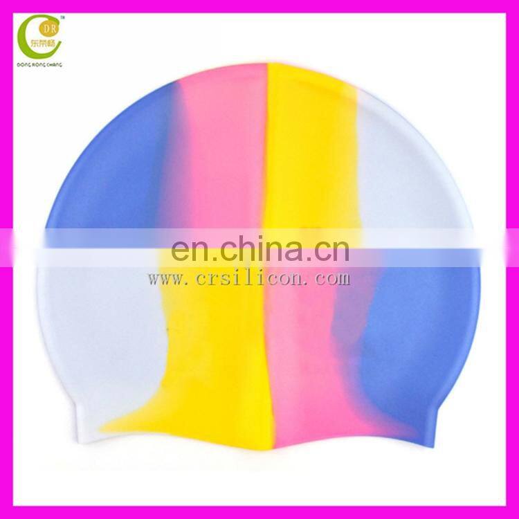 Silicone Rubber Children Swimming Cap Adult Men Women Waterproof Swim Caps