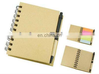 Eco Friendly Pocket Small Kraft Cover Notebook with Ball Pen