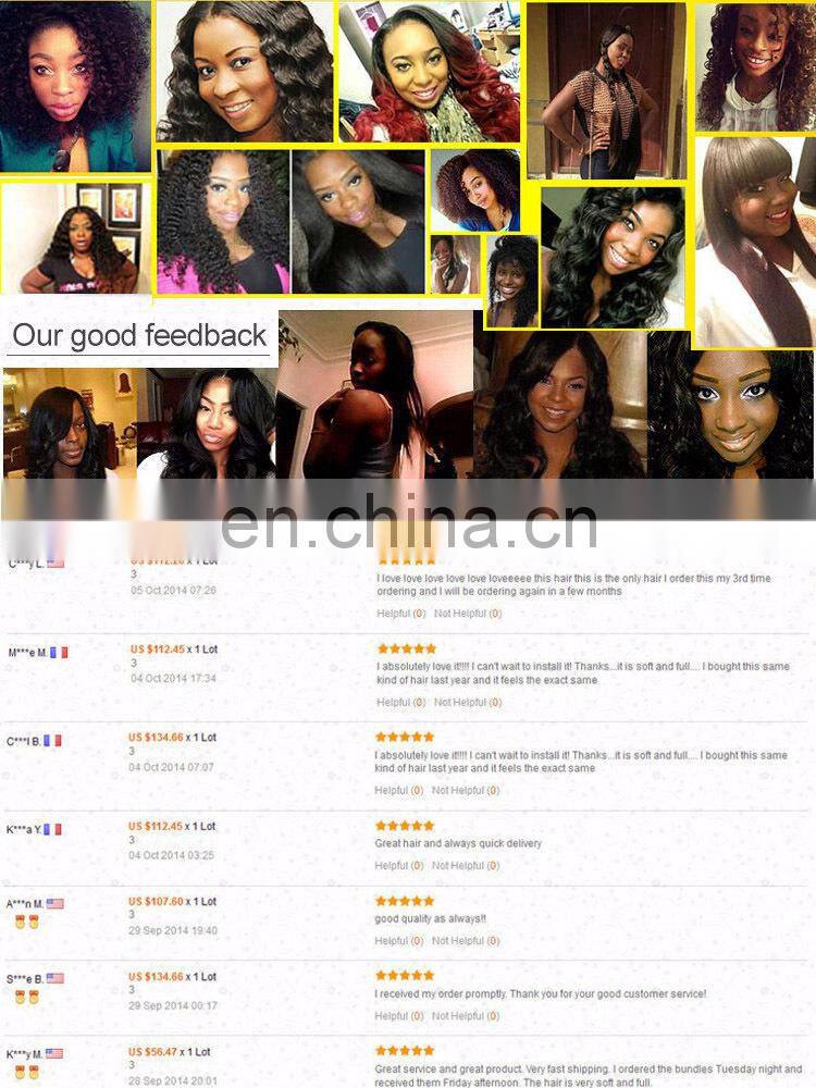 Good Feedback Deep Curl Virgin human hair bundles brazillian hair bundles with closure