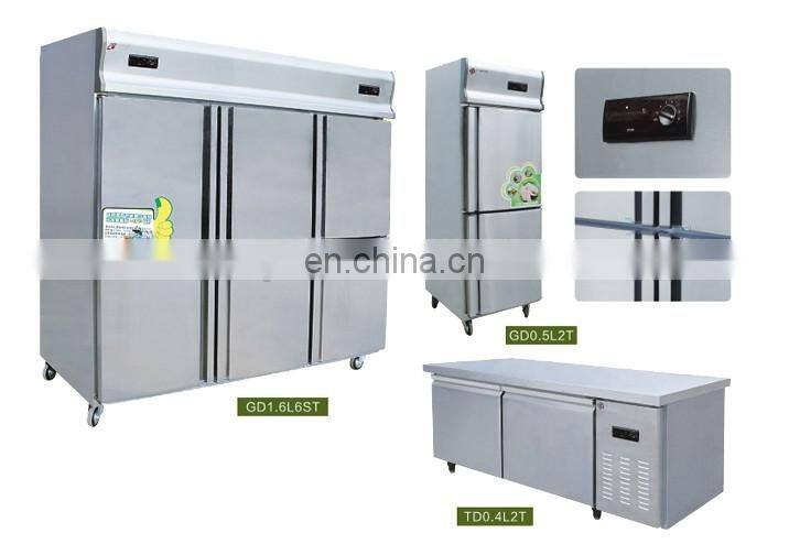 0 to -15 C 4 Door Single-Temperature Freezers Brass Compressor Kitchen Refrigerator