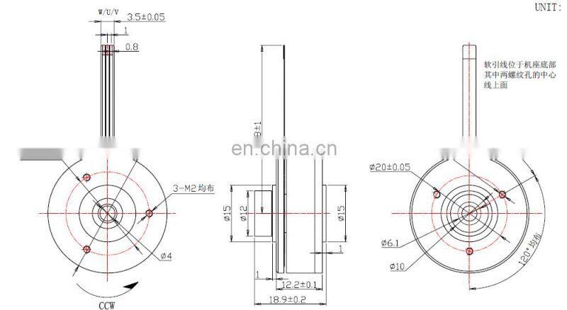 32mm Brushless outrunner high torque quality performance platform gimbal motors