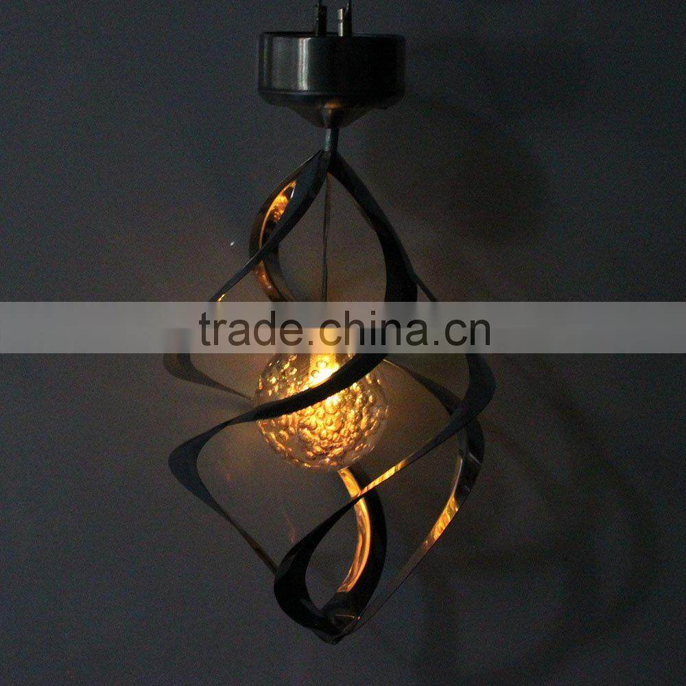 Romantic Solar Power Wind Chime Moving Rotating LED Light Outdoor Garden Balcony Courtyard Hanging Lamp Lawn Light - Colorful Co