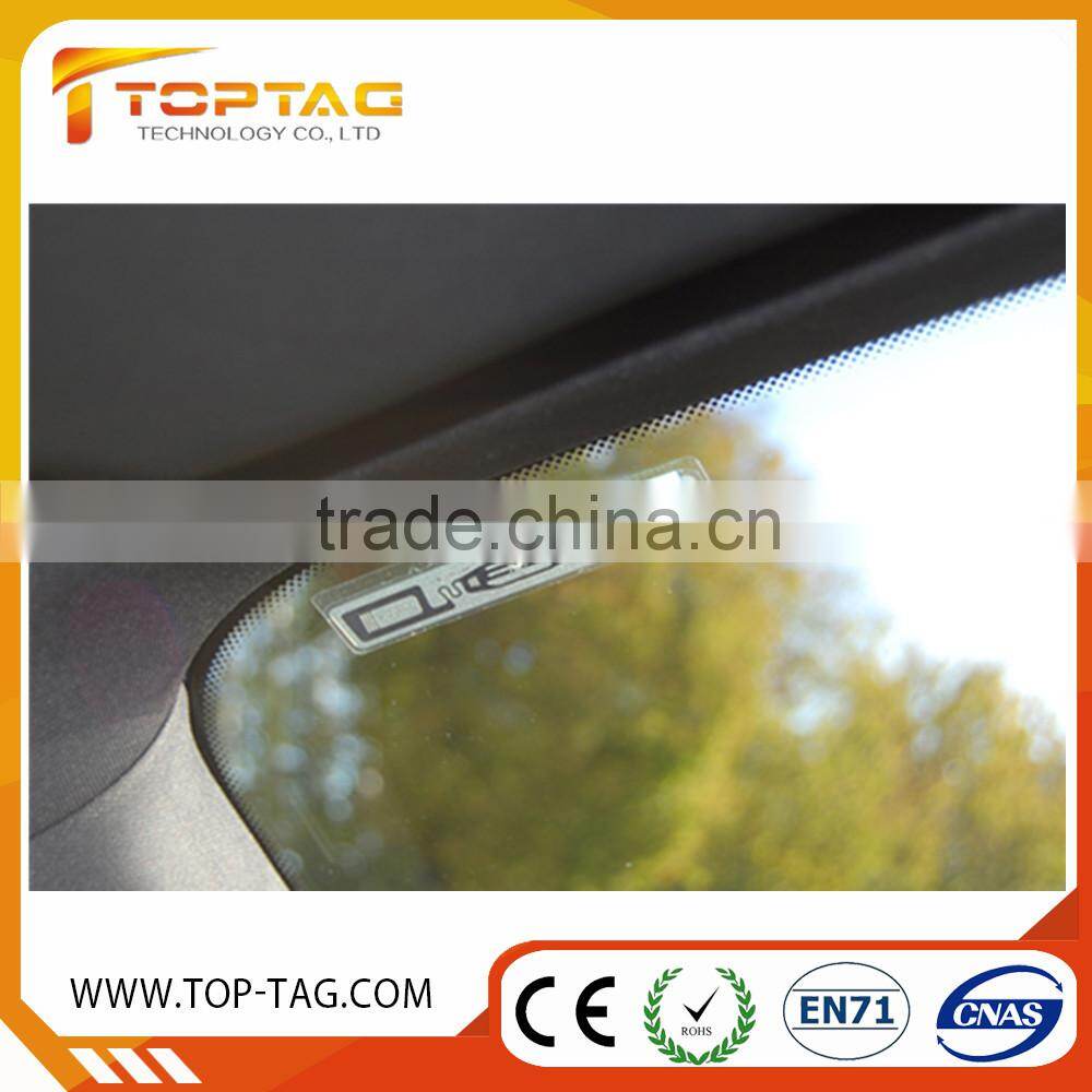 High quality UHF RFID Windshield Sticker Tag car tag