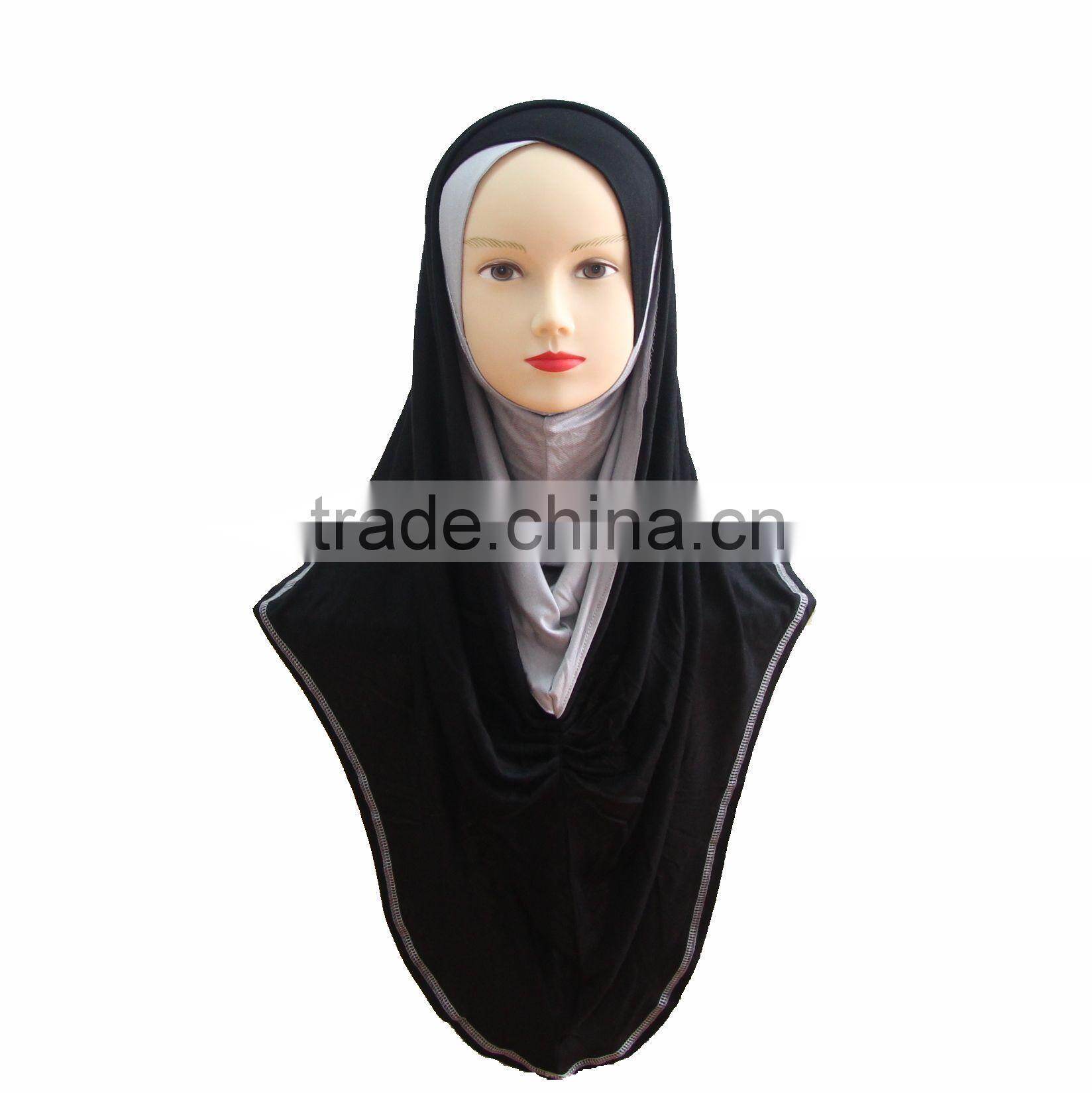 Newest Plain crossover HOT COTTON islamic scarf hijab BIG LONG MUSLIM one piece HIJAB