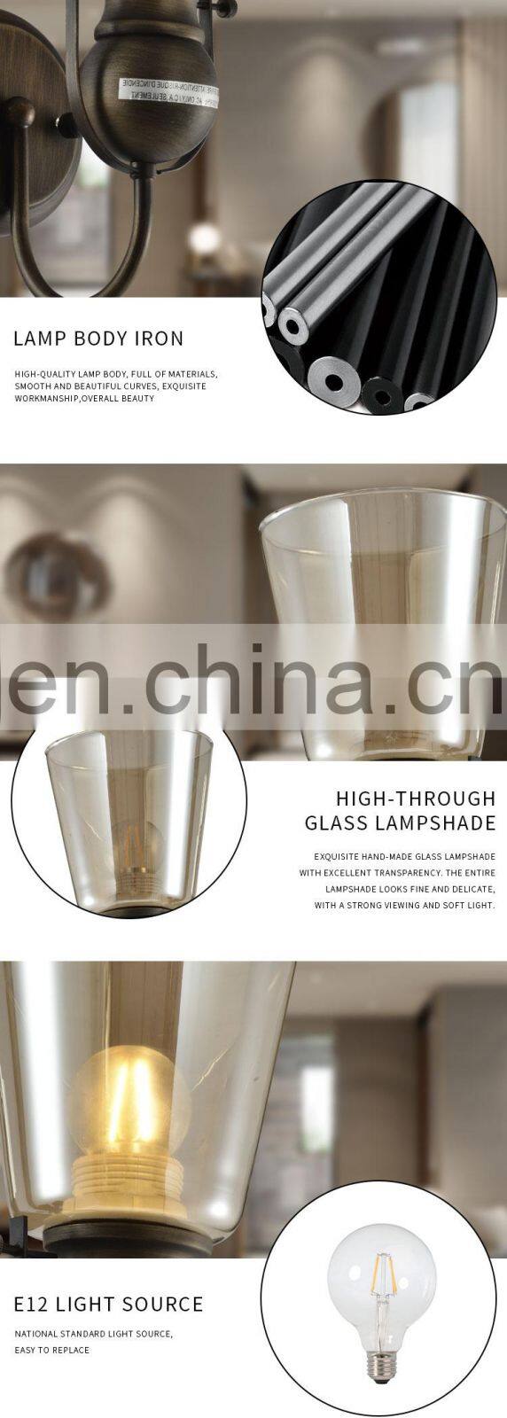 HUAYI Creative Studio Imperial Industrial Vintage Wall Light Coffee Shop Luxury Wall Lamp Sconces