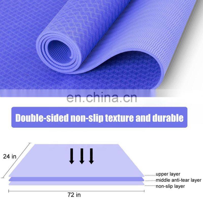 Eco Friendly Non Slip Fitness Exercise Tpe Yoga Mat