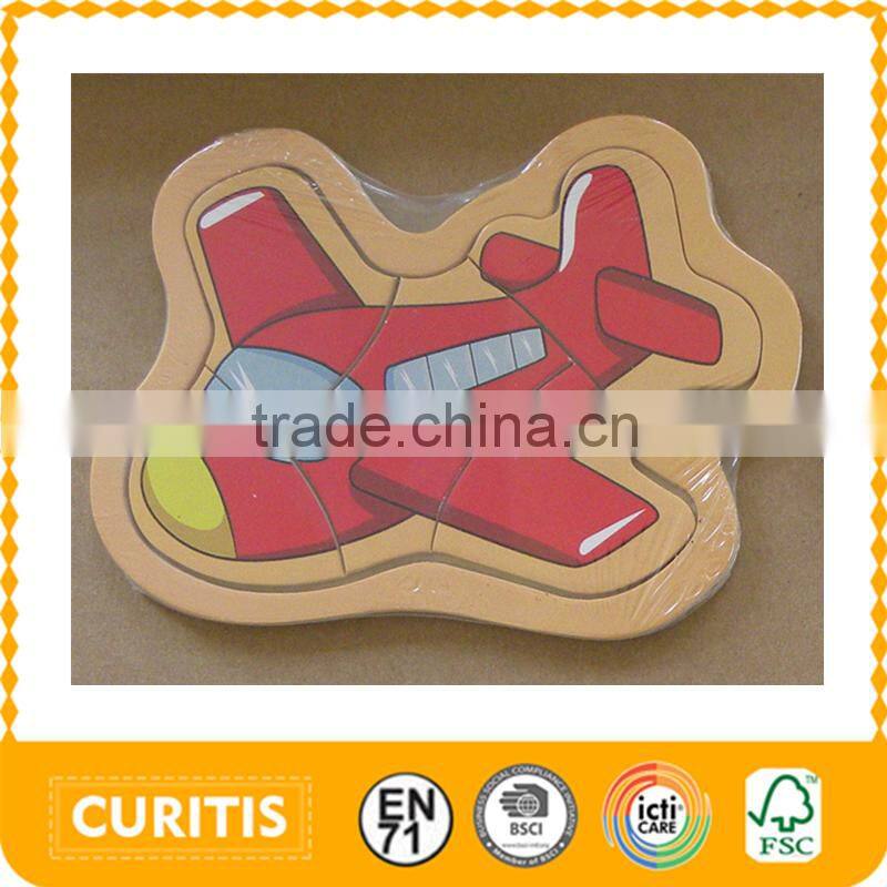 Non-Toxic Wood Puzzle For Little Kids Popular Kids Puzzle Games 15*13 5Pcs Cheap Puzzle Toys
