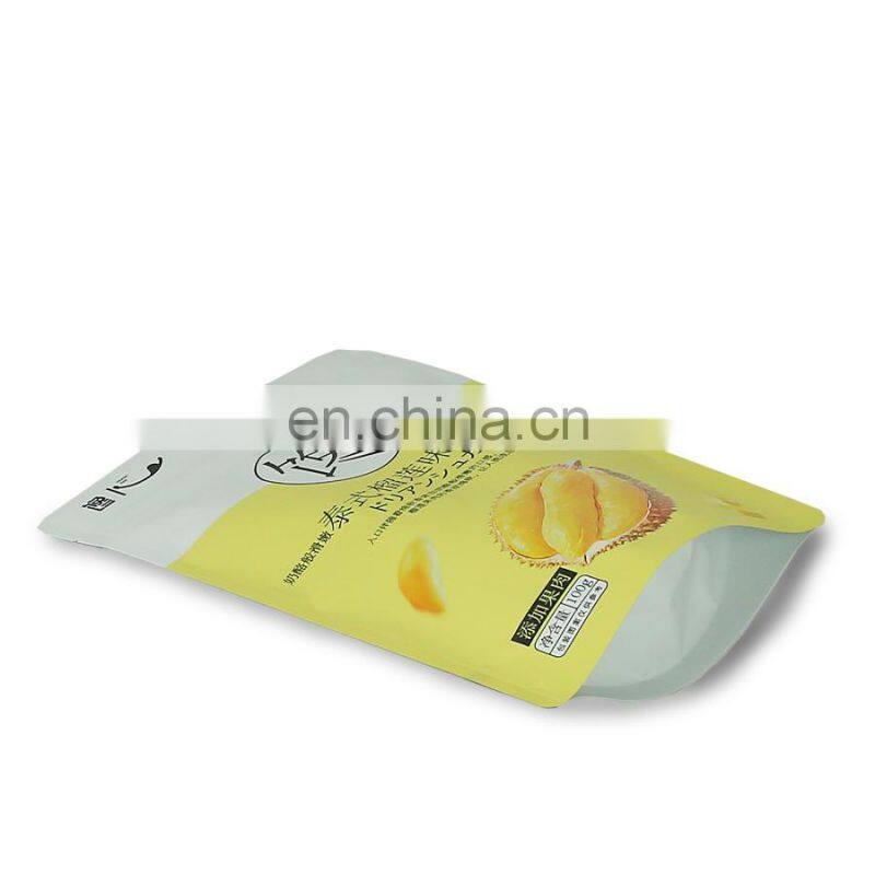 Stand up pouch customied printing snack packaging bag with clean window zipper lock bag dry fruit packaging bag