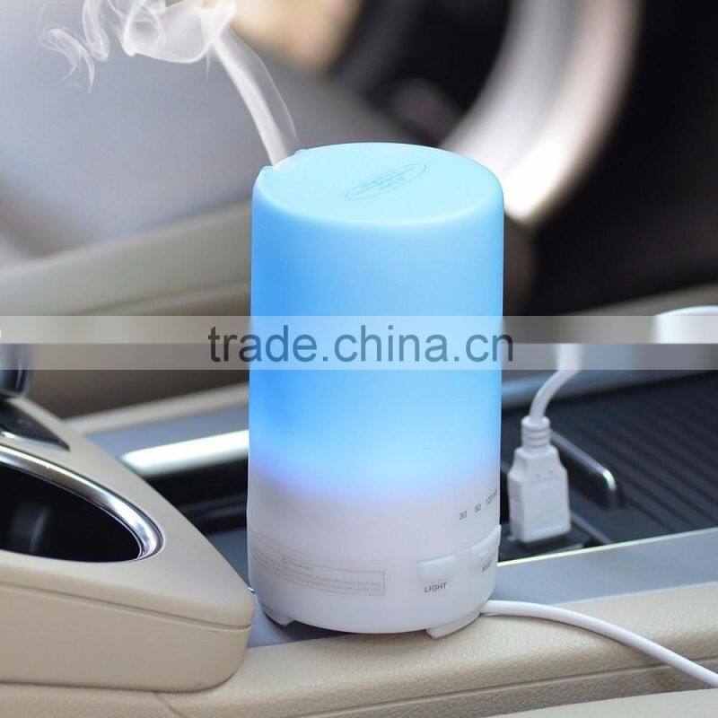 50 ml Portable Ultrasonic car USB Mini Aroma Diffuser Air Humidifier Purifier LED Lonizer Aromatherapy Essential Oil Diffuser