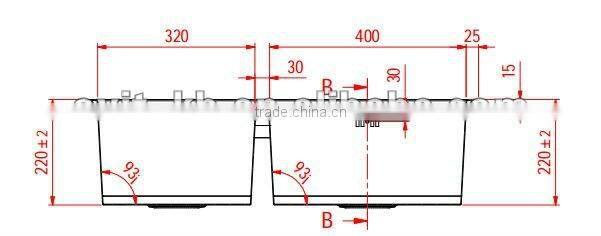 hotsale stainless steel trough sink SFS 200A-3