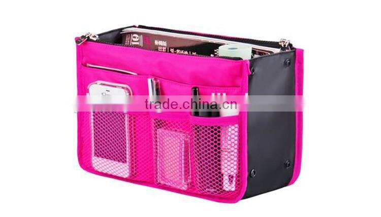 multi-pocket nylon cosmetic bag women toiletry bag