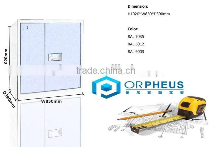 Commercial furniture custom style swing 2 door office small cupboard