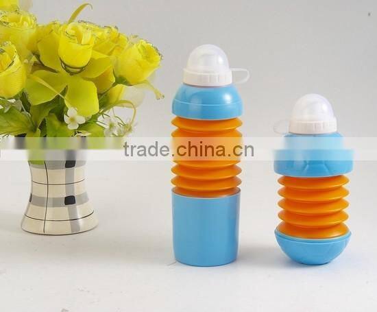 BPA free 350ml student use drinkware type plastic sports water bottle with dust-proof lid