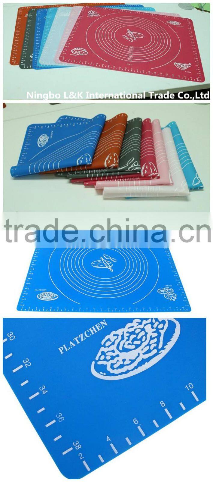 Kitchen accessories custom heat resistant non stick silicone baking mat
