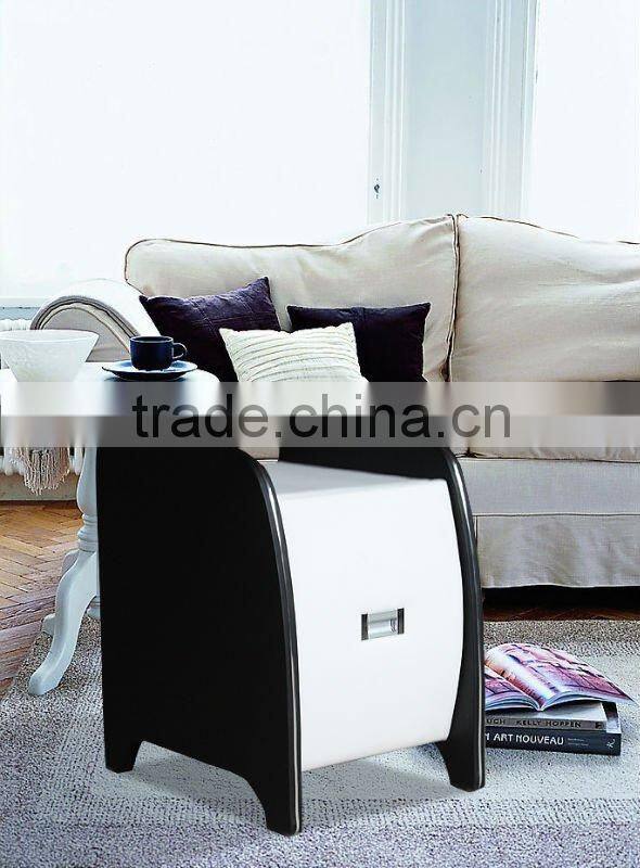 black and white unique bedside tables