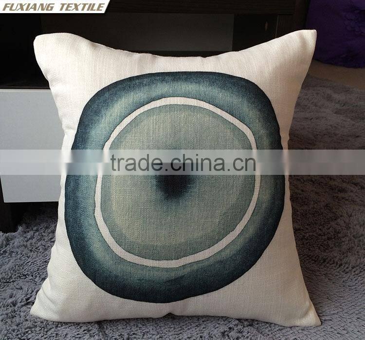 faux linen digital print pillow cushion