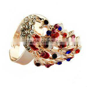 good mood in beautiful championship peacock ring