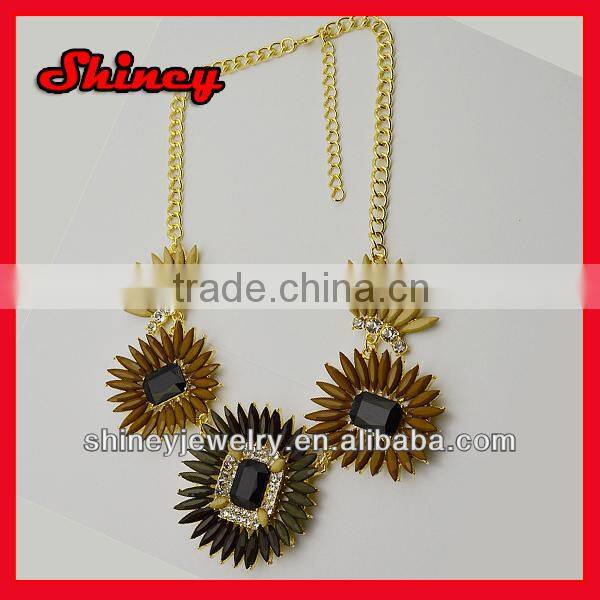 2014 new design fashion jewelry stand out germanium statement necklace jewelry