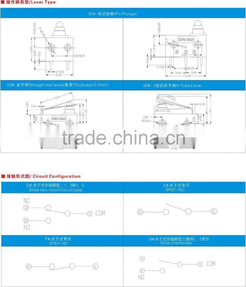 40t85 micro switch waterproof, switch for motor electric 12v, t85 micro switch