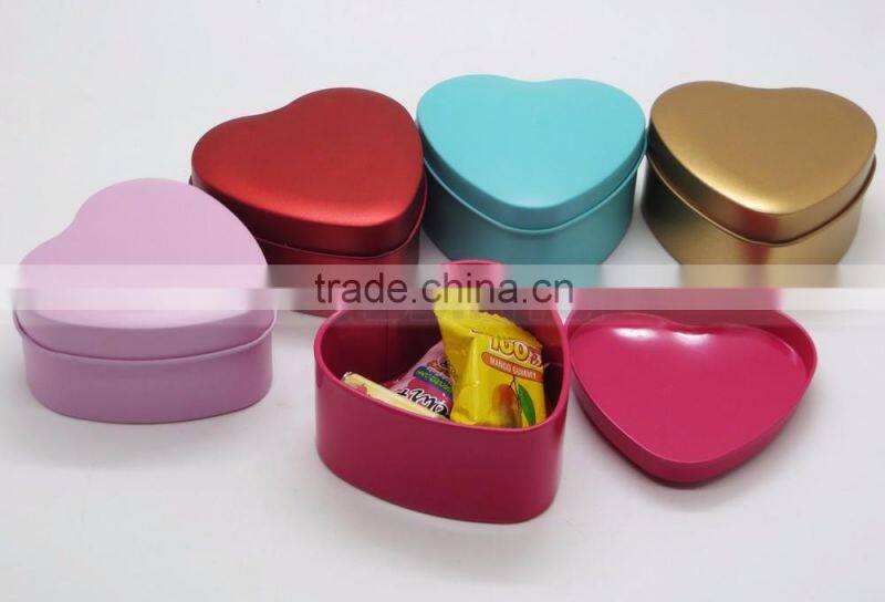 73mm x 38mm Best Choice for Candy Chocolate Factory Price Wedding Heart Tinplate Box