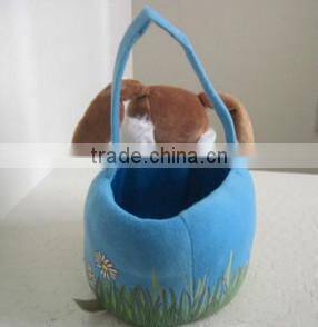 easter duck basket /plush duck basket /wholesale plush easter duck basket