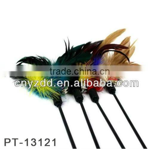 Feather Cat Teaser Stick Toys / cat toy stick