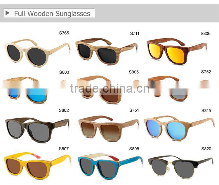 Natural Bamboo Sunglasses Personalized Wooden Glasses Eye Glasses Case With Customized logo