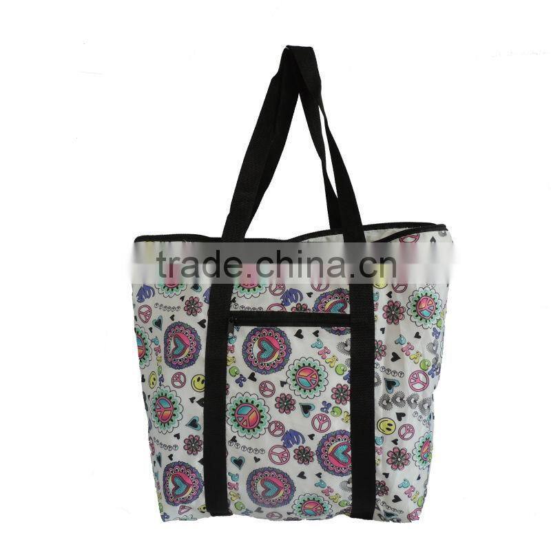 Flower reusable shopping bags beach bag