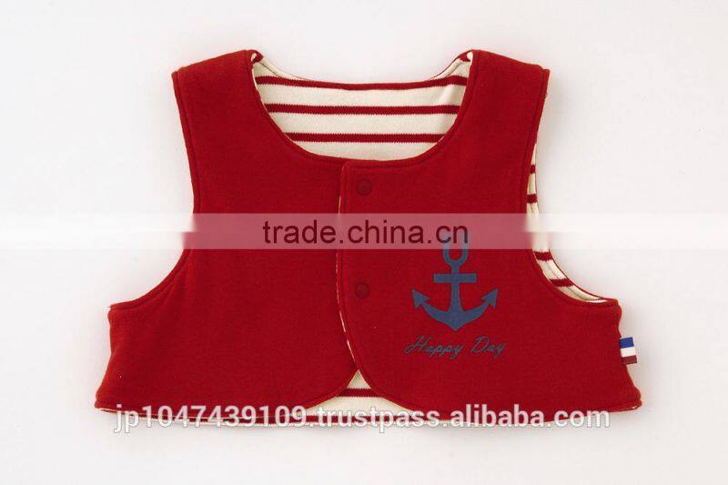 Japanese wholesale products high quality cute cotton0-3 month baby vest unisex toddler clothing kids wear infant clothes