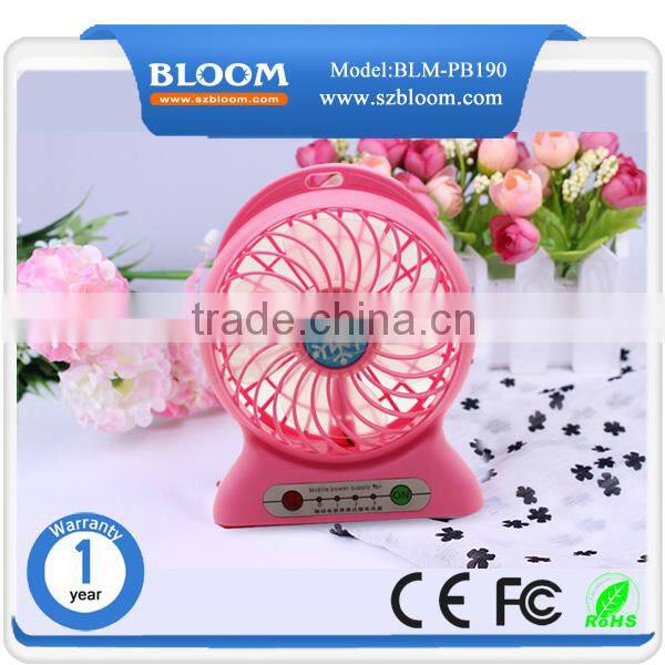 Hot new products 2016 gifts fan with power bank supply . portable power bank fan in america