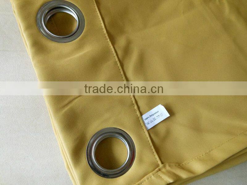 yellow blackout window curtain