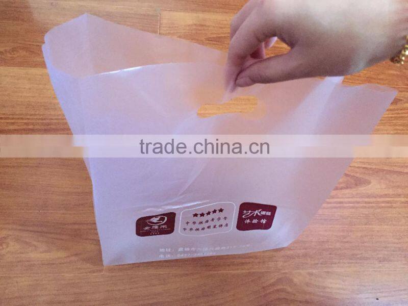 OEM Service Plastic Stripe Printed Die Cut Packaging Bag for Clothing