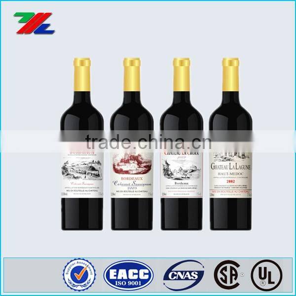 2016 Custom Wine Label Stickers, Private Wine Labels
