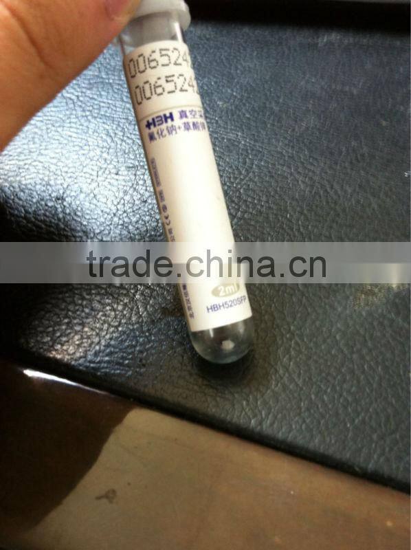2-6ml grey glucose tube used for blood specimen collecting