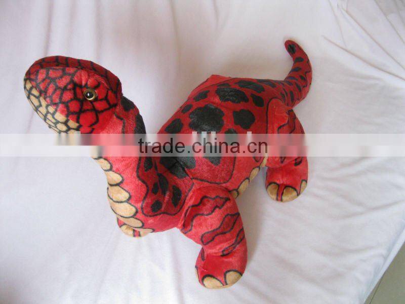 95cm Length Realistic Dinosaur red plush toy