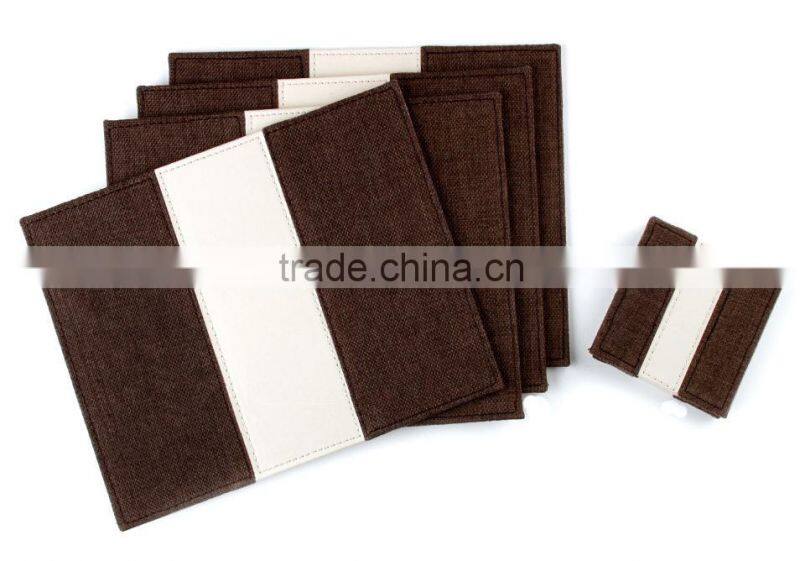 Hot Selling Fancy Canvas Table Mat And Coaster Set