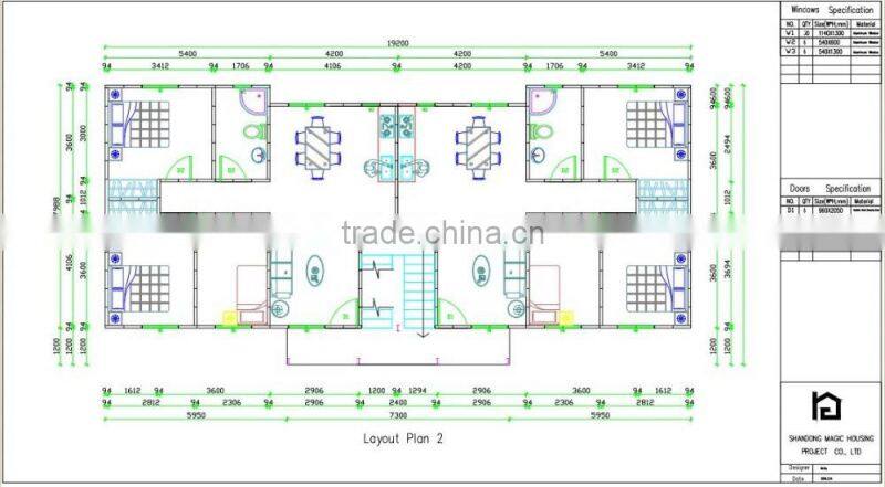 Fast Assembling modern prefabricated house/prefab villa/mobile villa