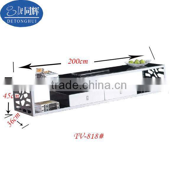 fancy design high black gloss glass top TV stand TV-818#