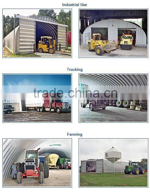 Galvalume Zinc and color steel curved prefabricated steel building