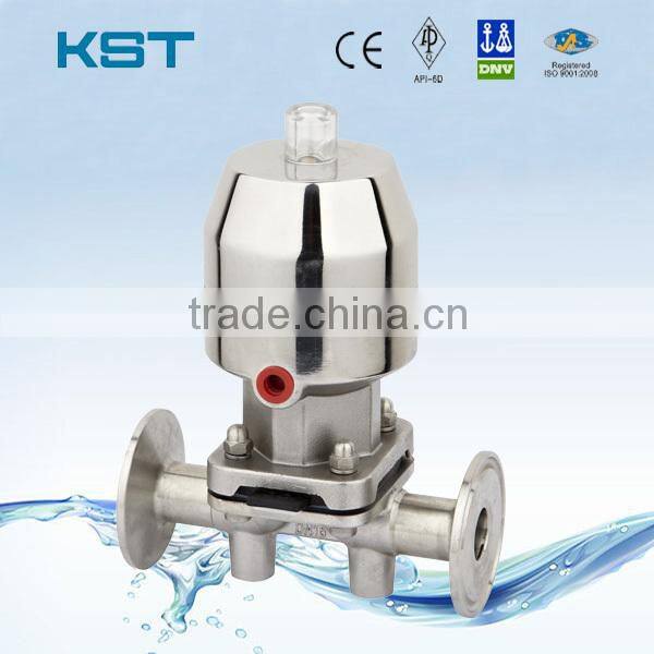 SS304 SS316L Stainless Steel Sanitary Diaphragm Valve With CE Certificate