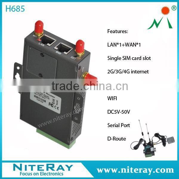 Wireless industrial 3g vpn gsm 4g sim card router