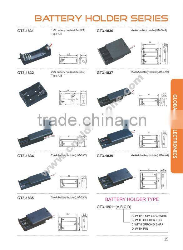 GT3-1808 6V battery holder coin cell battery holder li-ion battery holder