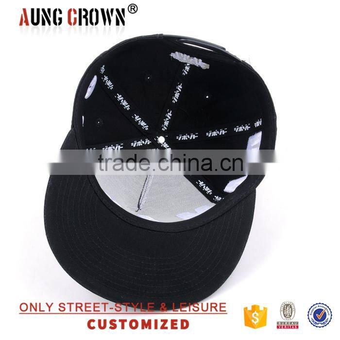 6 panels custom 3D embroider flat bill snapback cap and hat