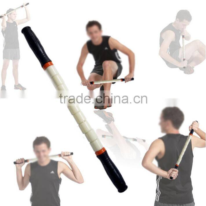 soft silicone spinning ball running muscle massage stick